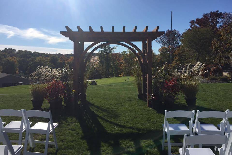 Romantic wooden arch