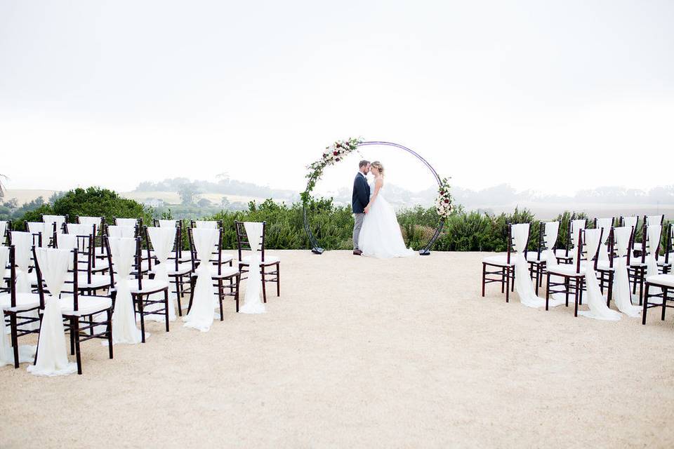 Hoop ceremony structure and floral