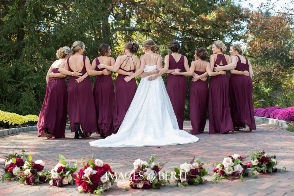 Bride with bridesmaid