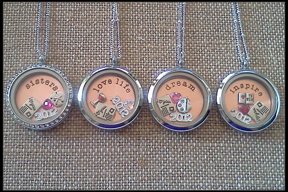 Personalized Living Lockets for bridesmaids