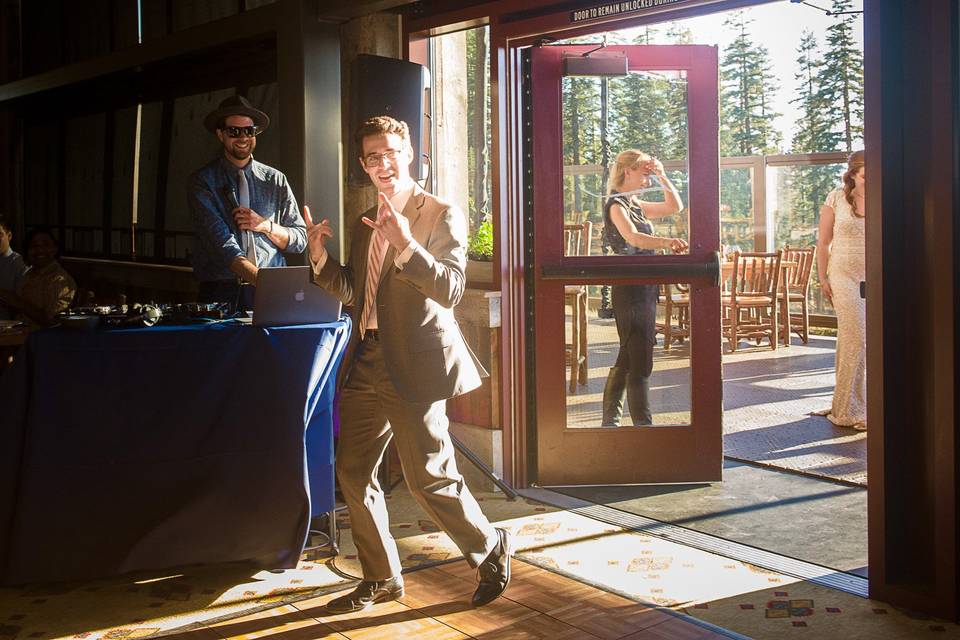 Providing sound for live jazz trio and DJing The Thunderbird Lodge Lake Tahoe, NV