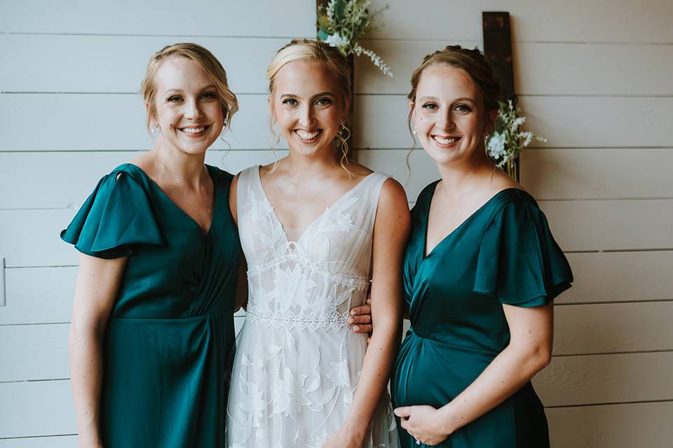 Bridesmaids and Bride Makeup