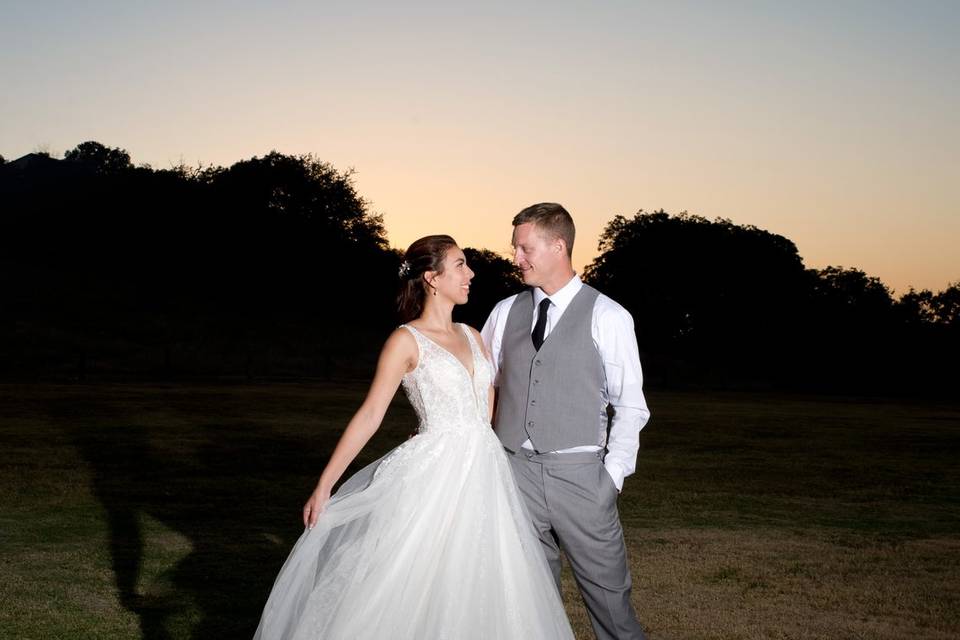 Couple's sunset photo