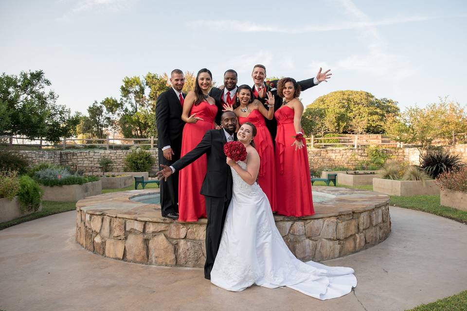Bridesmaids and groomsmen