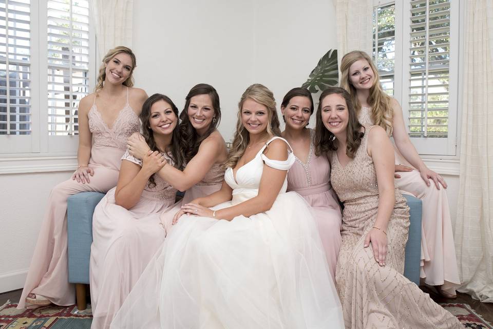 Candid bridesmaids