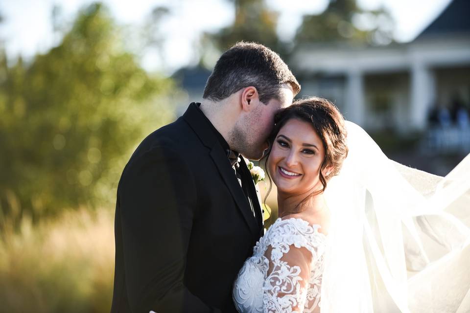 Bride & Groom at Sunset