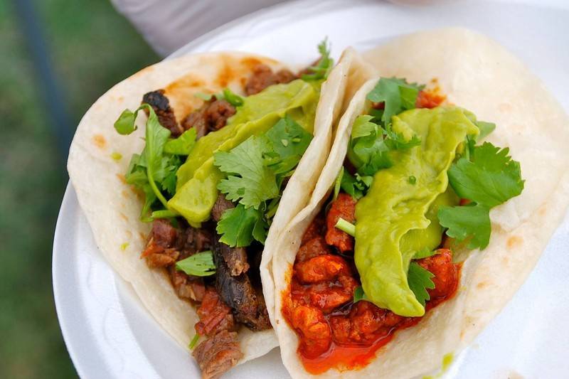 Plated tacos