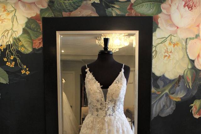 Gown with lace details