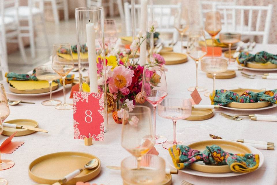Lauren & Rahul table setup