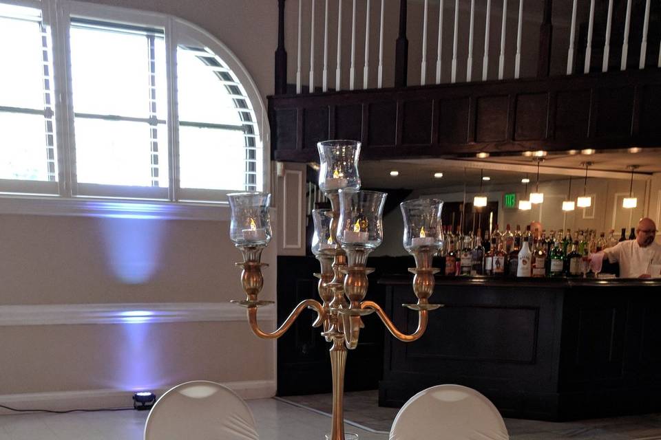 Tall candle centerpiece