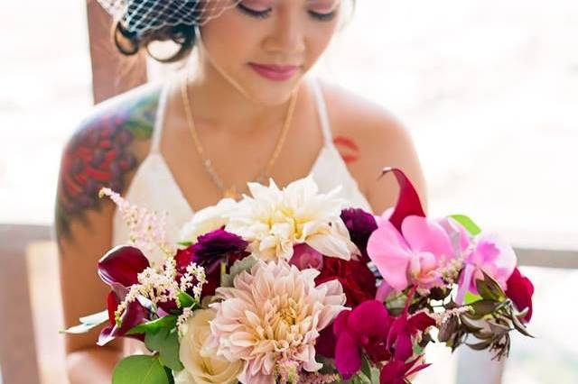 Marcella and blush vintage bouquet