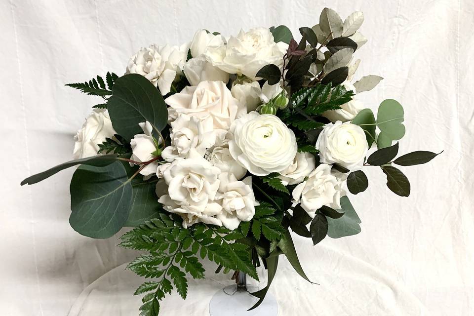 White and greenery bouquet