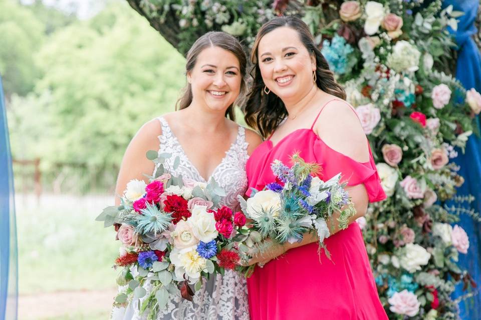 Bride and Bridesmaid bouquets