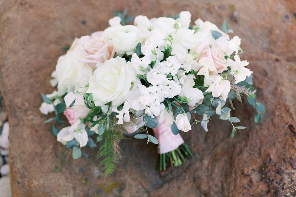 White and Blush Pink Bouquet