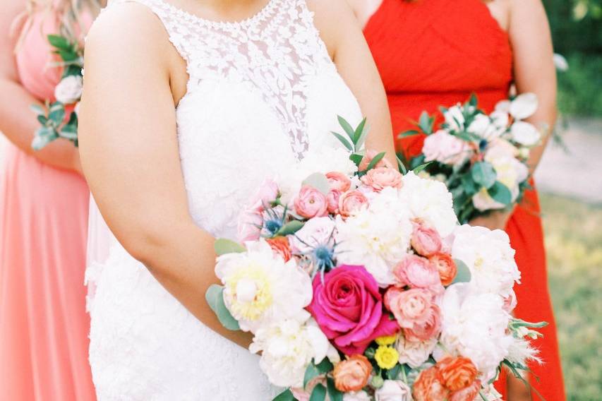 Bride Bouquet Pink and White