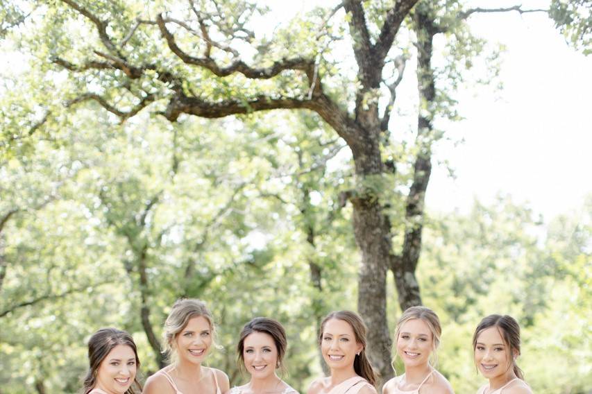 Wedding Party Blush and White