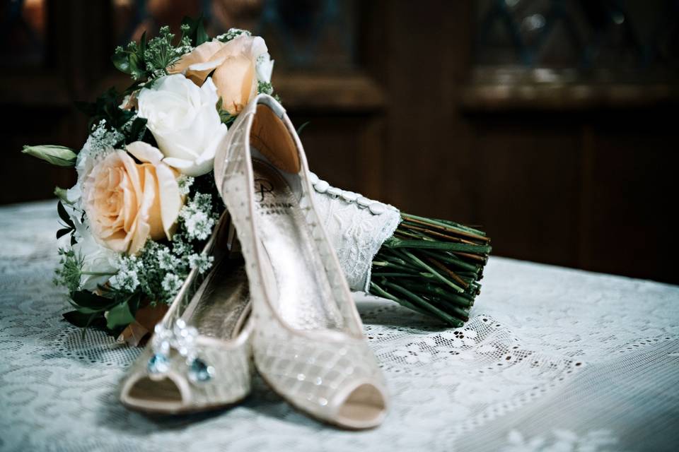 Wedding shoes details