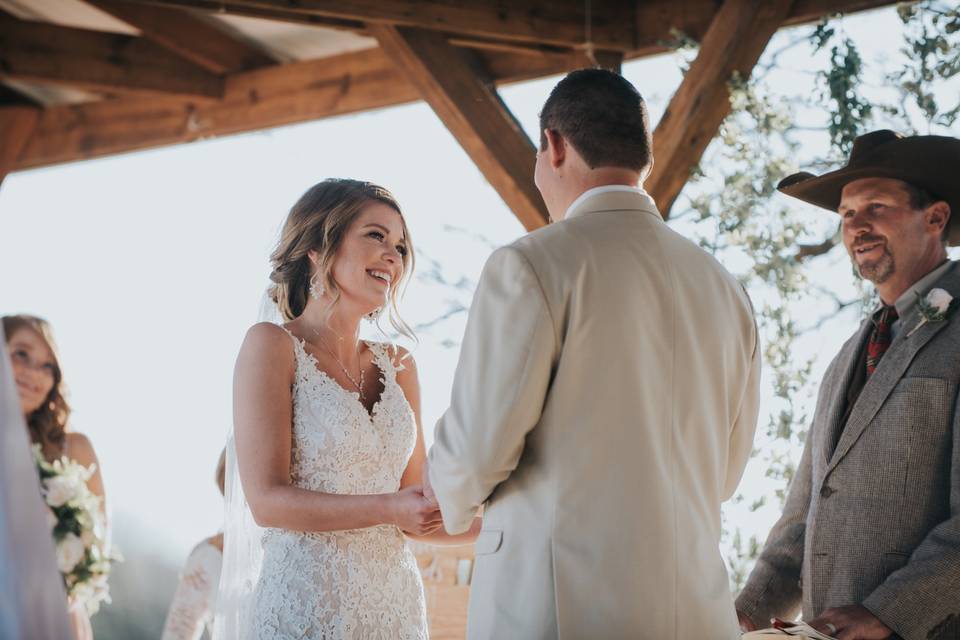 Outdoor wedding ceremony