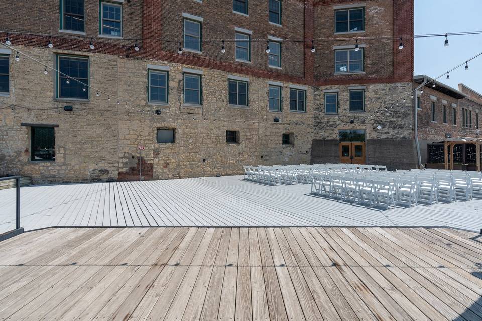 Dock with Ceremony Setup