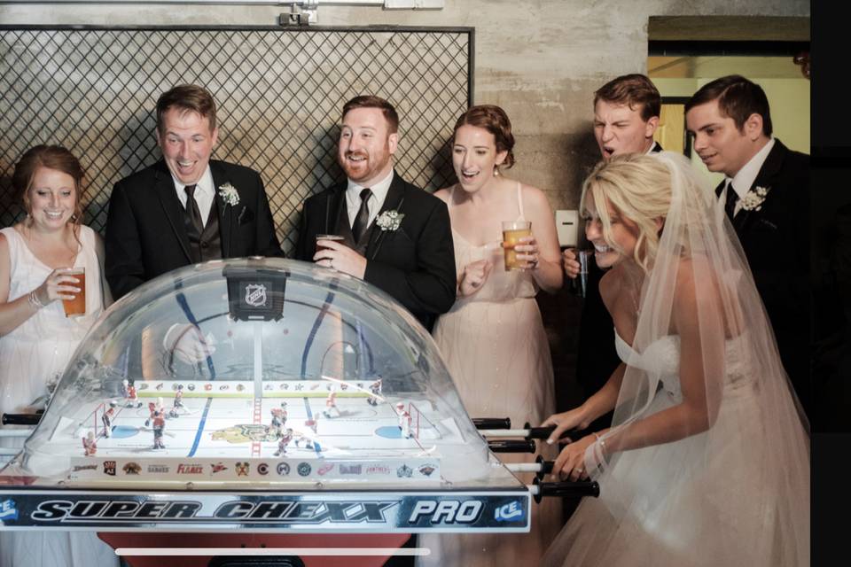 Bridal party in our arcade