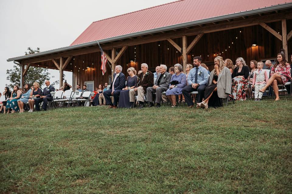 Guests on the patio