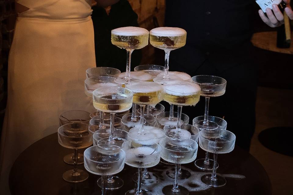 Champagne tower