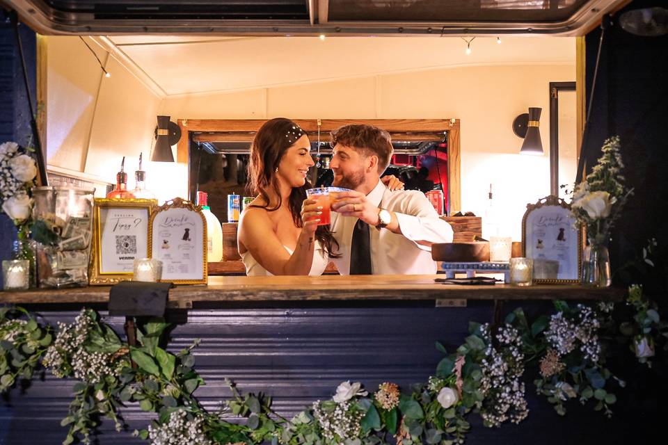 Cheers to the happy couple!