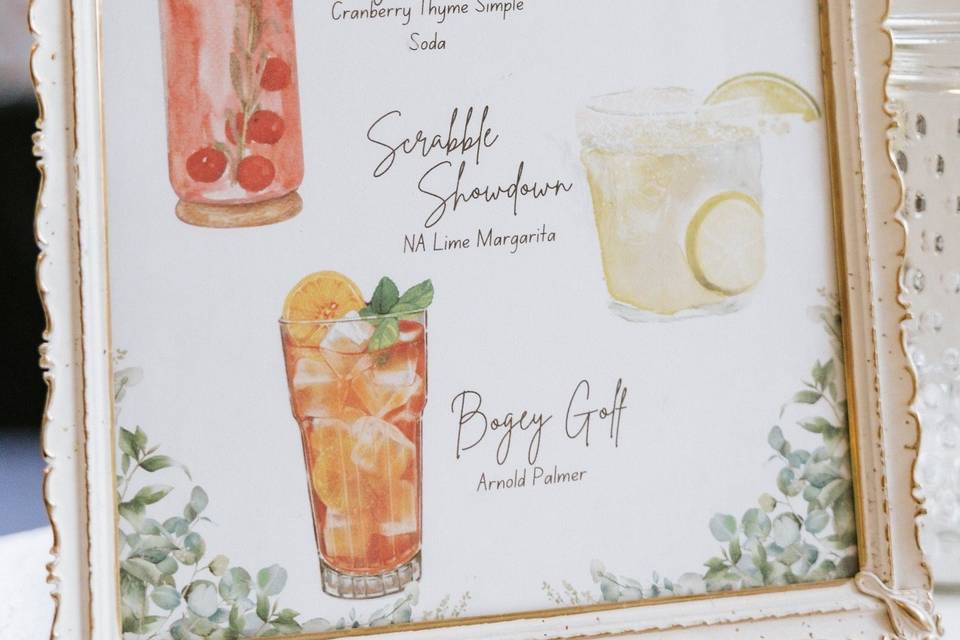 Custom bar menu