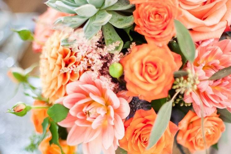 Orange flower arrangement