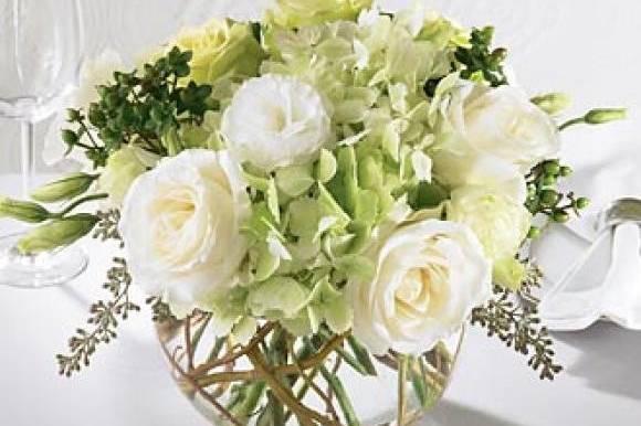 White rose arrangement