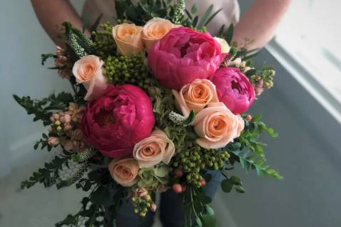 Peony and Rose Bridal Bouquet