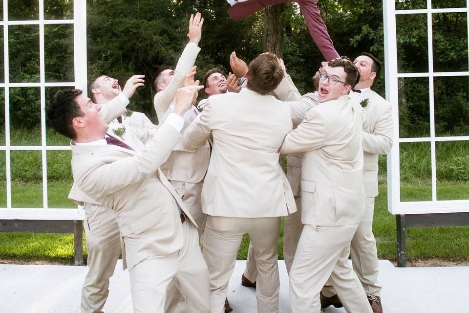 The most epic groomsman photo of all time.