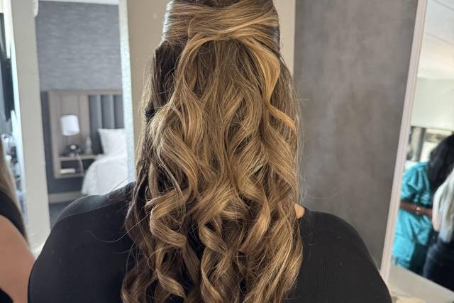 Sleek half up half down