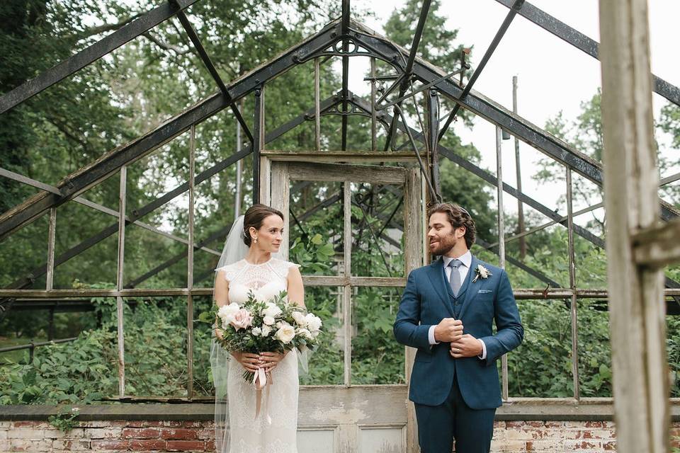 Standing in green house