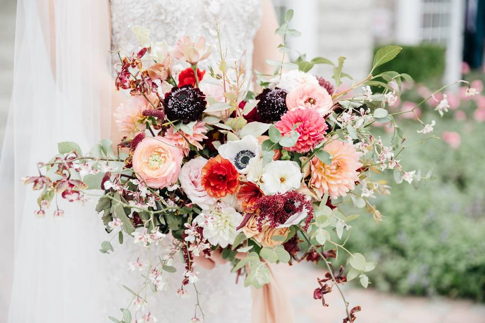 Raised floral centerpieces