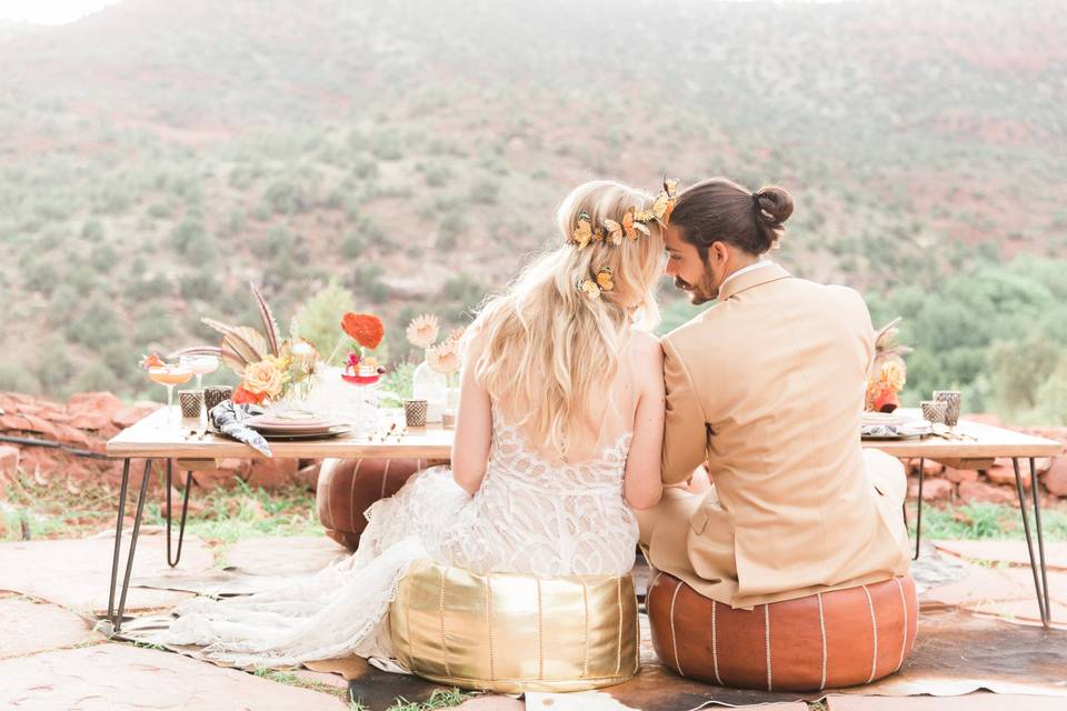 Boho Sedona wedding