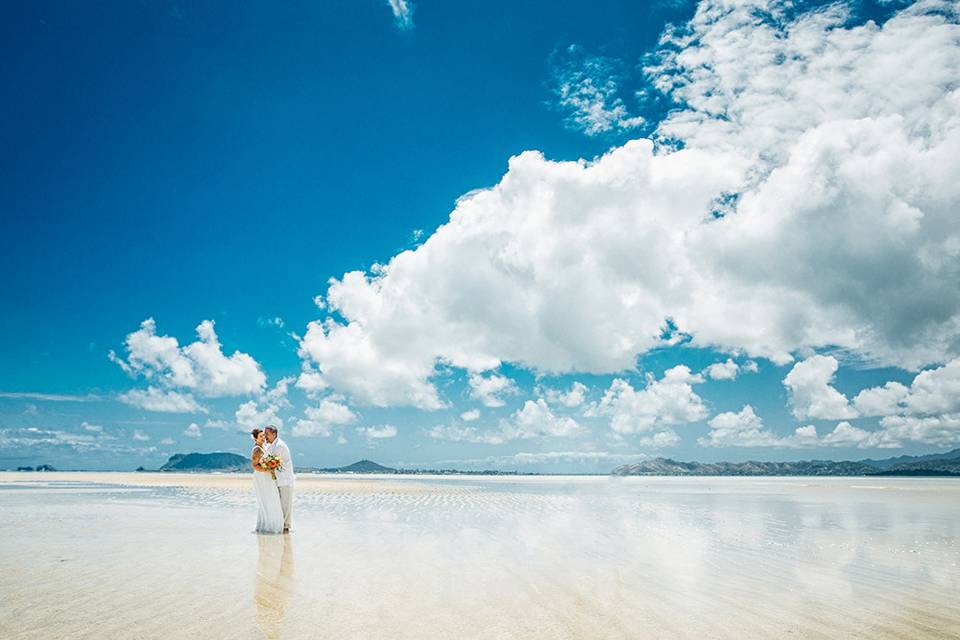 Sand bar in kanehoe