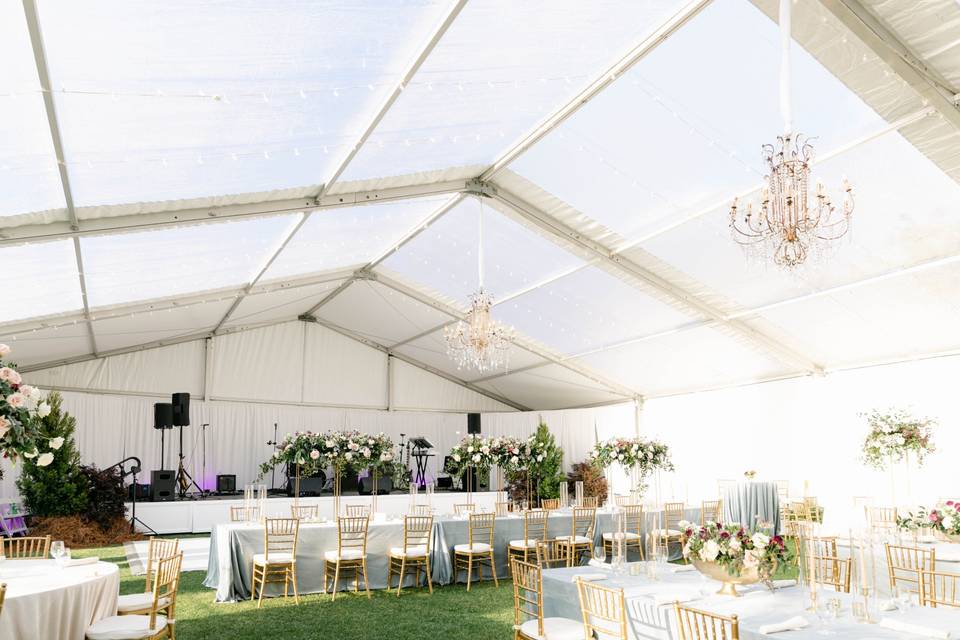 Structure tent with clear