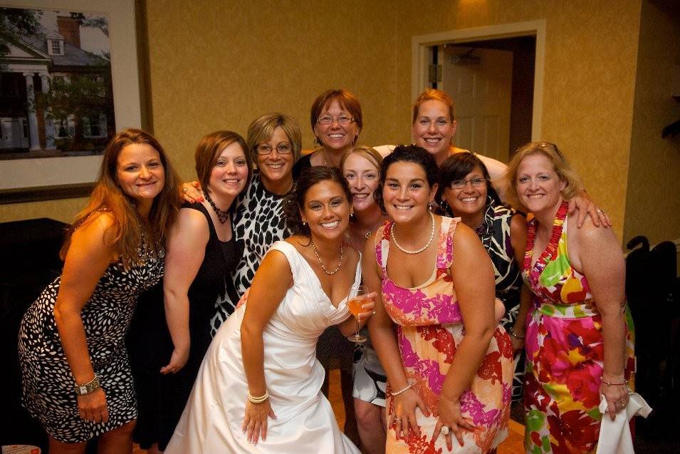 Bride with the guests