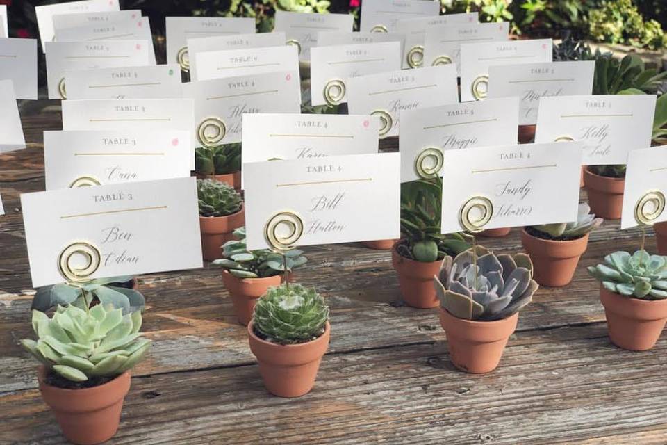 Place card table