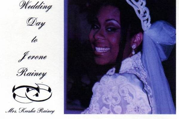 DVD Cover Label
My Wedding Day to Jerome Rainey
Mrs. Keesha Rainey