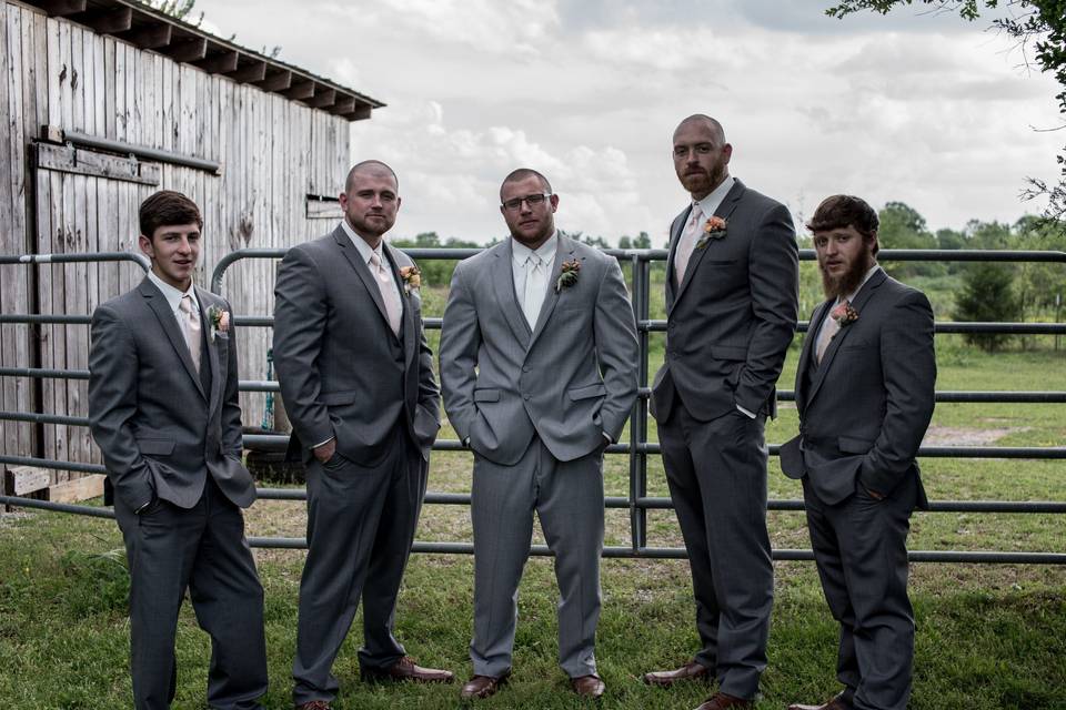 Groom and his groomsmen