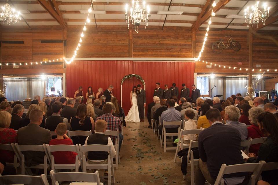 Winter indoor ceremony