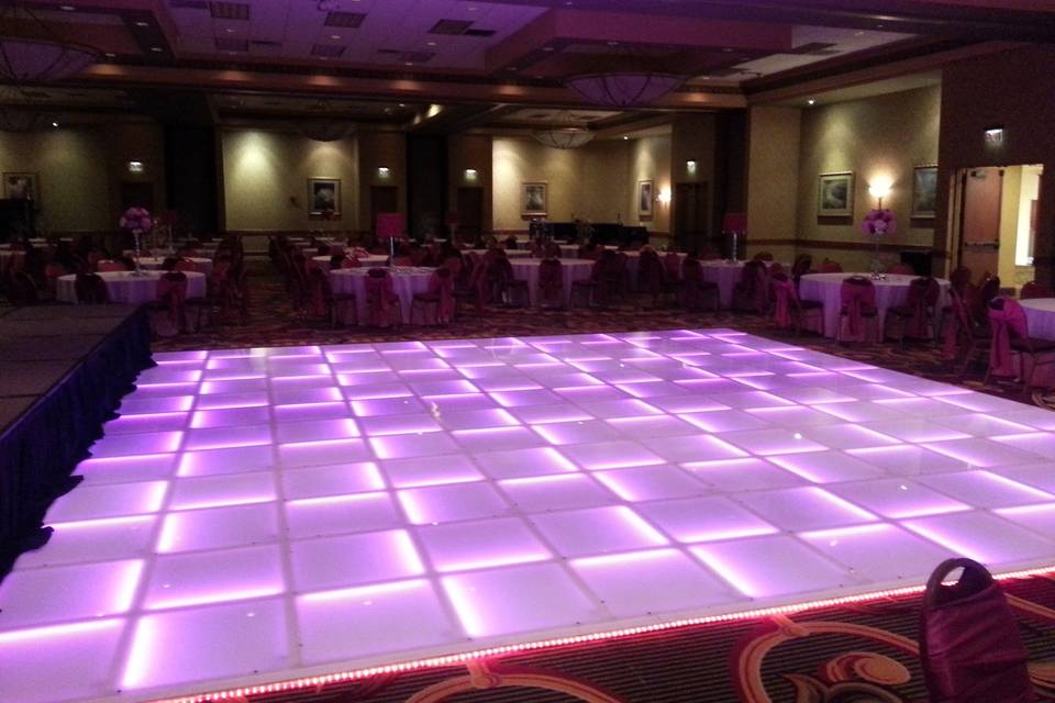 Neon dance floor