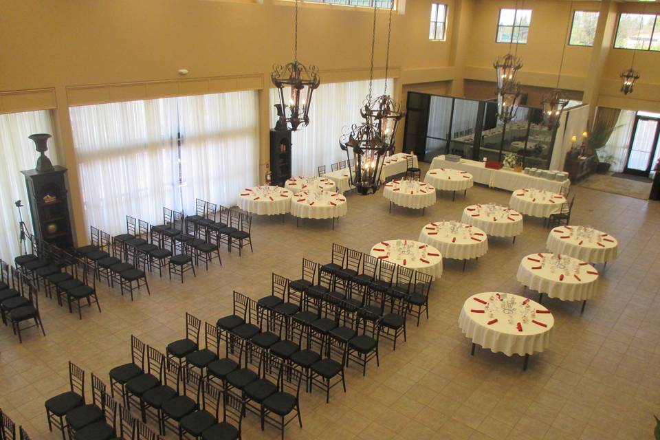 Ceremony and reception setup