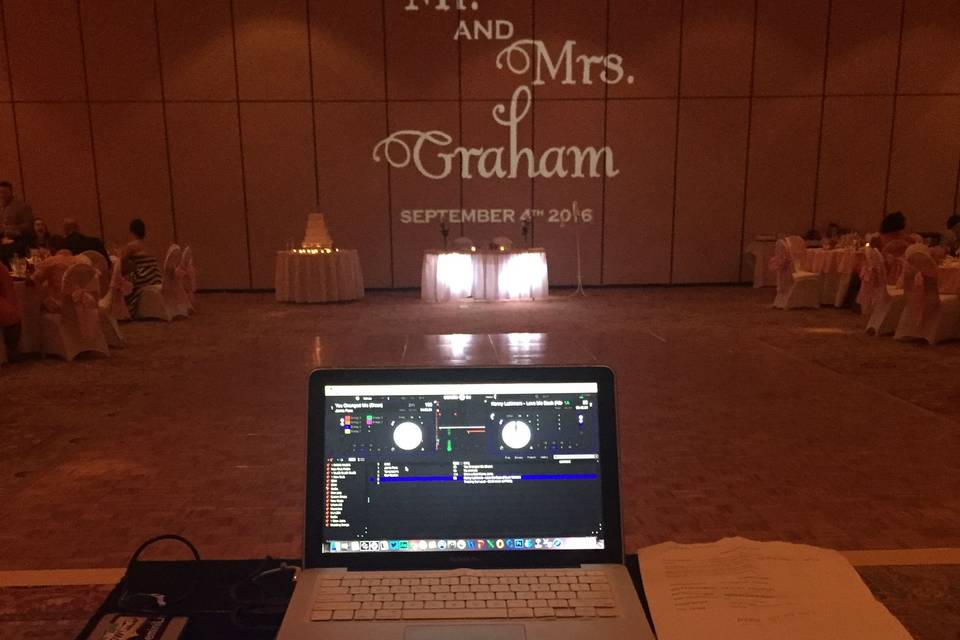 All set up for the graham wedding