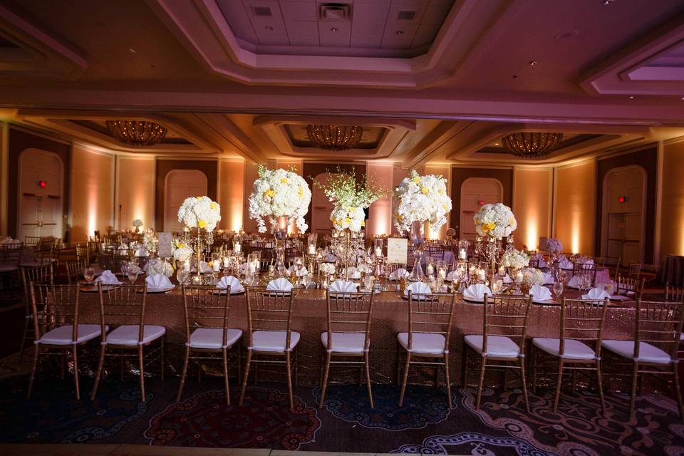 Elegant Nuptials Couple's reception king table