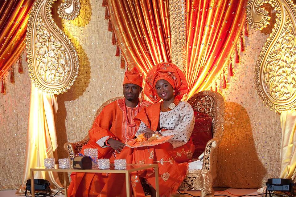 Elegant Nuptials Couple  | Nigerian Traditional (Yoruba) Wedding