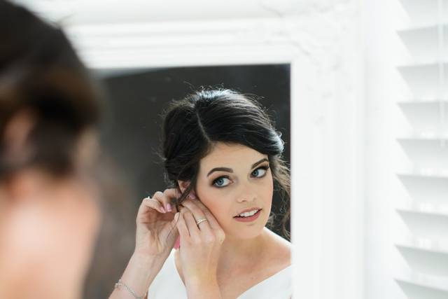 Bride getting ready