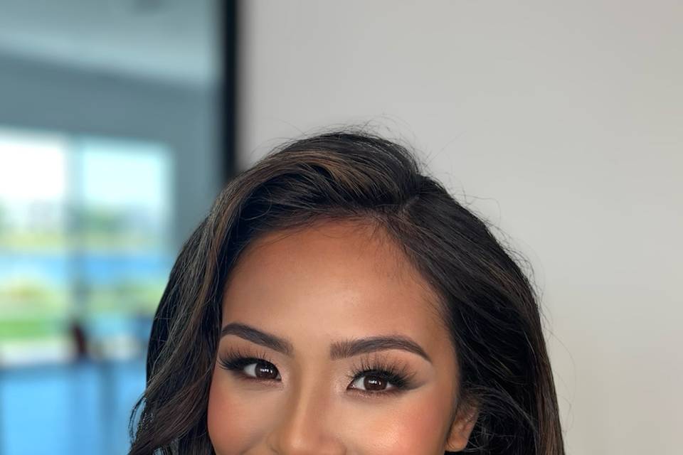 Pageant makeup and hair